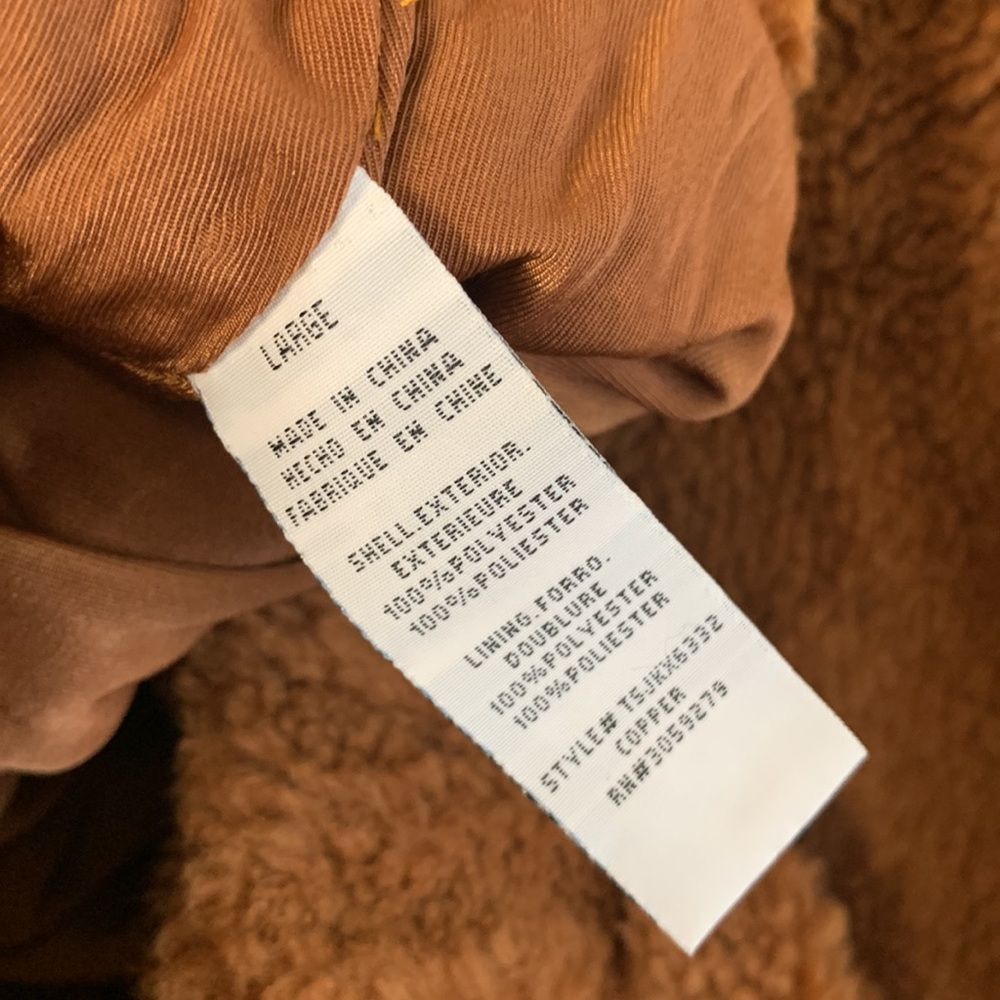 NWT Thread & Supply Northy Brown Teddy Bear Faux Shearling Sherpa Jacket Sz L - Picture 10 of 11